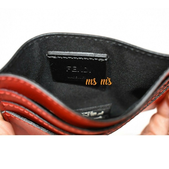 NIB Fendi red roma amor credit card holder wallet - Picture 4 of 4